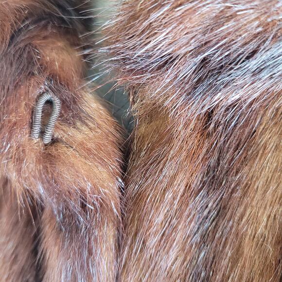 1950s Larchmont Furriers Mink Fur Stole Wrap Shawl - Picture 6 of 9